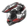 Arai XD4 Dual Sport Helmet Depart Graphic Black Silver Frost