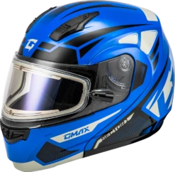 Gmax MD-04 Modular Snow Helmet Sector Gloss Blue Black Electric Shield -Helmet Country Shop b0e5 64dd0db4a77a1