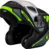 Gmax MD-04 Modular Snow Helmet Sector Green White Electric Shield