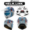 Icon Elsinore Bluetooth Helmet American Basstard Blue HelmLink -Helmet Country Shop bastard helmlink