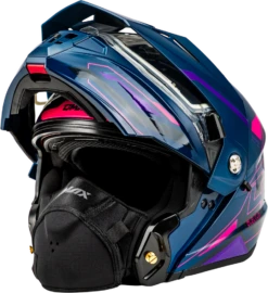 Gmax MD-74S Spectre Snow Helmet Blue Pink Purple Electric Shield