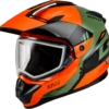 Gmax GM-11S Ronin Snow Helmet Orange Dual Lens
