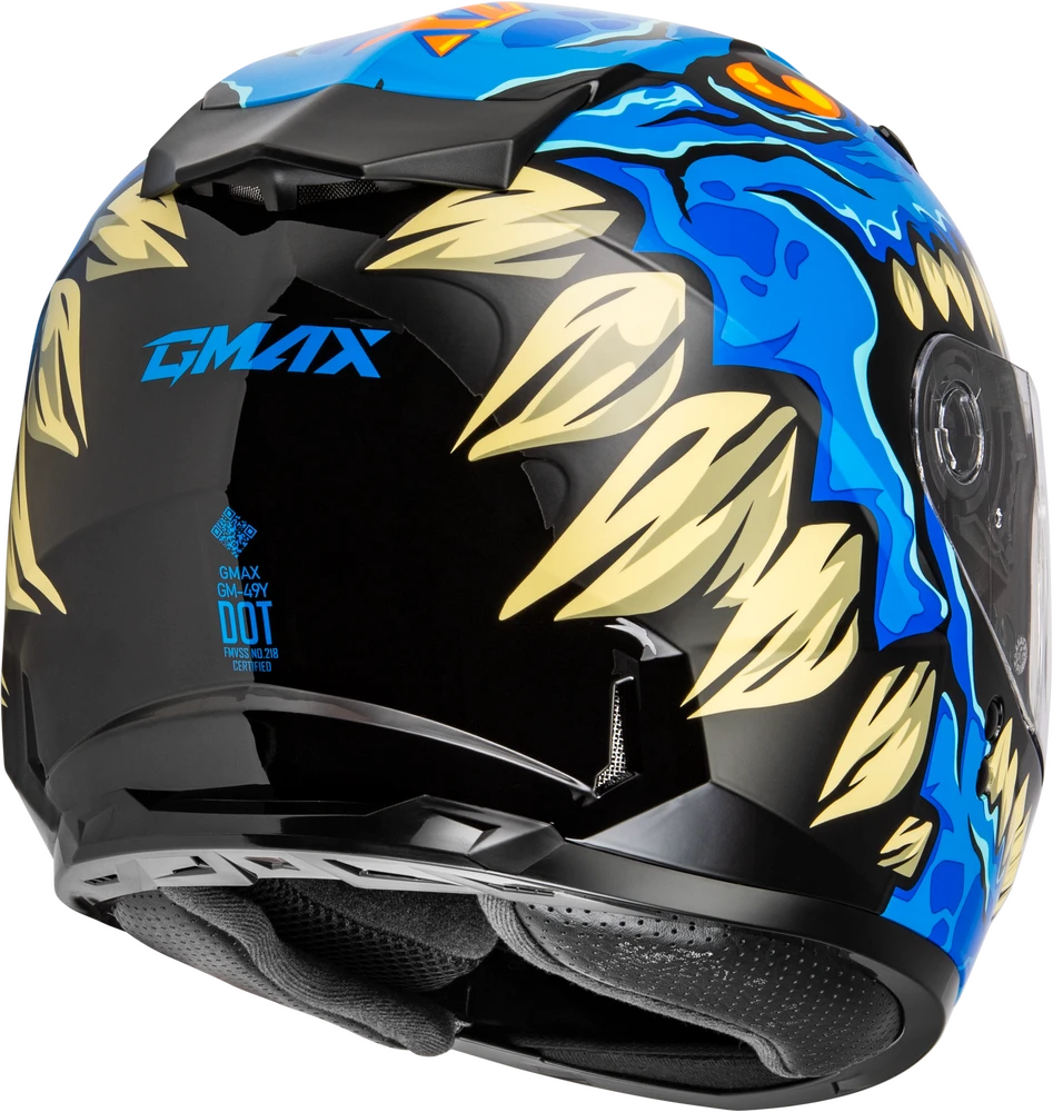 Gmax GM-49Y Youth Full Face Helmet Drax Graphic Blue Dual Lens Gmax GM-49Y Youth Full Face Helmet Drax Graphic Blue Dual Lens -Helmet Country Shop d90d 64dbeddf9076d