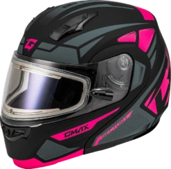 Gmax MD-04 Modular Snow Helmet Sector Matte Black Pink Electric Shield -Helmet Country Shop dd0d 64dd0d32eaa9b 22998.1723095664
