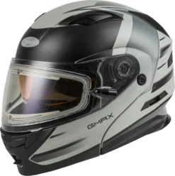 Gmax MD-01S Snow Helmet Descendant Matte Gray Silver Electric Shield And Dual Lens -Helmet Country Shop de43 5fa304013c9f4