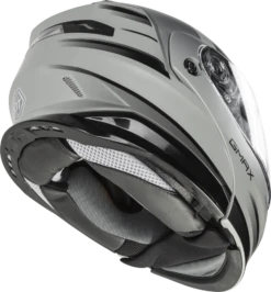 Gmax MD-01S Snow Helmet Descendant Matte Gray Silver Electric Shield And Dual Lens -Helmet Country Shop e4a4 5fa30401ba846