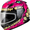 Gmax GM-49Y Youth Full Face Helmet Drax Graphic Pink Electric Shield