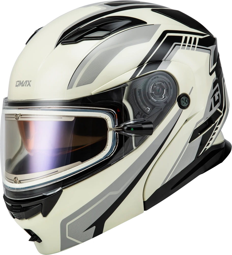 Gmax MD-01S Transistor Snow Helmet White Grey Black Electric Shield and Dual Lens Gmax MD-01S Transistor Snow Helmet White Grey Black Electric Shield And Dual Lens -Helmet Country Shop ee16 64f0f7d46589f