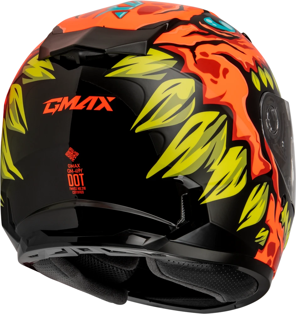Gmax GM-49Y Youth Full Face Helmet Drax Graphic Orange Electric Shield Gmax GM-49Y Youth Full Face Helmet Drax Graphic Orange Electric Shield -Helmet Country Shop f671 64dbee3ab8bf6 1
