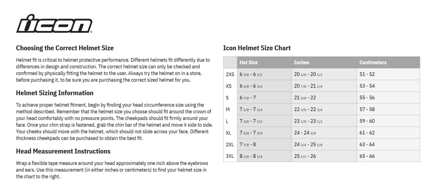 Icon Airflite Day Tripper Graphic Gold Bluetooth Full Face Helmet Icon Airflite Day Tripper Graphic Gold Bluetooth Full Face Helmet -Helmet Country Shop helmet Sizing Chart 04182022 04b08fef c9ce 4da0 bf02 bbe1157fc9e1 1