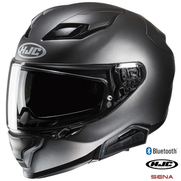 HJC F71 Full Face Bluetooth Helmet Nardo Grey 11b Installed HJC F71 Full Face Bluetooth Helmet Nardo Grey 11b Installed -Helmet Country Shop hjc helmets f71 titanium 11b 0b9a225f 79f1 44fa bbf9 7cbf16982685