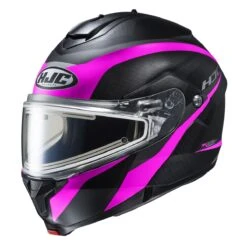 HJC C91 Modular Snow Helmet Taly Graphic MC8SF Flat Pink Electric Shield
