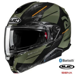 HJC RPHA 91S Modular Helmet Blat Graphic MC-7 11b Installed
