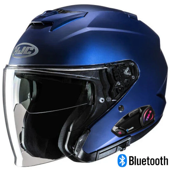 HJC i31 Open Face Bluetooth Helmet Matte Blue HJC I31 Open Face Bluetooth Helmet Matte Blue -Helmet Country Shop product1 i31 SOLID SEMI FLAT METALLIC BLUE T30