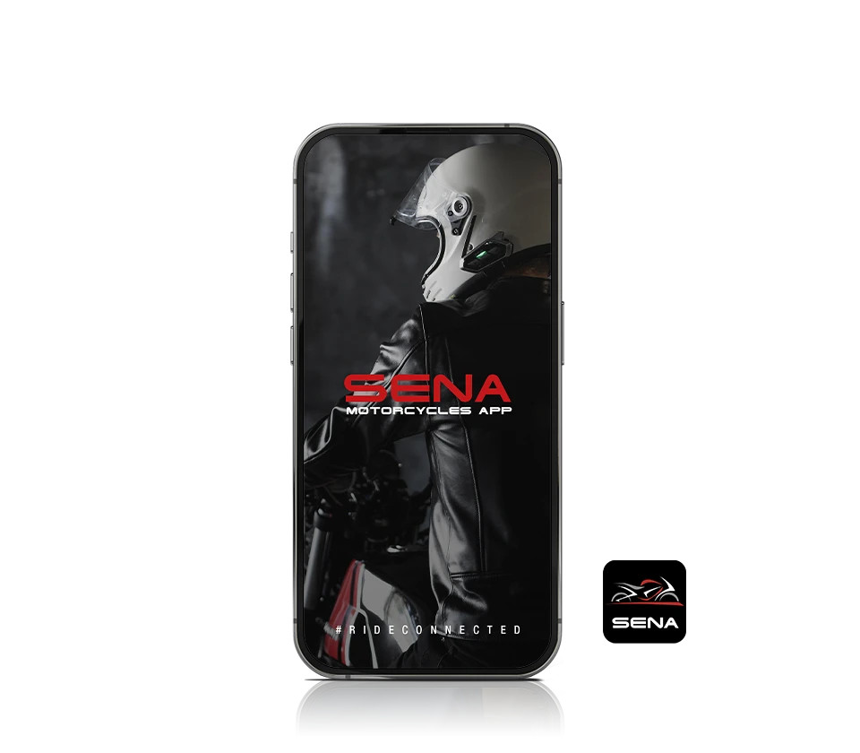 Sena Phantom Full Face Helmet Gloss White Sena Phantom Full Face Helmet Gloss White -Helmet Country Shop sena motoycles app 1