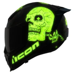 Icon Ultraflite Full Face Bluetooh Helmet Doodle 3 MIPS Blue -Helmet Country Shop ultraflitedarkskull