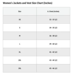 Z1R Ladies Zephyr Jacket Black (2024) -Helmet Country Shop z1rladies sizechart